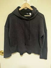 Activ8 Black Sparkle Glitter Hoodie Sweatshirt M