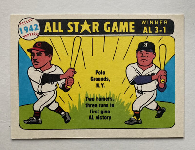 1981 Fleer Laughlin ALL STAR Game Card - 1942 - A.L. won 3-1