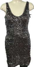 International Concepts INC Women's Dress - Silver  Gray Sequin  Size S