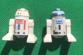 Lego Star Wars Mini Figures A5-D8 and R2-D2 From Set 9493 - RARE ASTROMECHS!