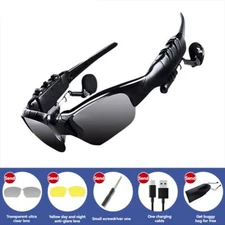 Wireless Bluetooth Glasses Music Headset Audio Hands-free Calls Sunglasses♓