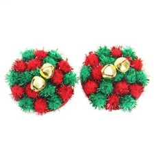 Red Green Bauble Jingle Bells Christmas Nipple Covers Pasties Tassels Reusable