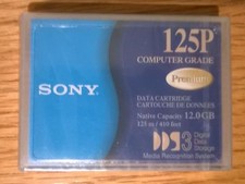 Sony 125P Computer Grade Premium DDS3 Data Cartridge 12GB New OEM Sealed