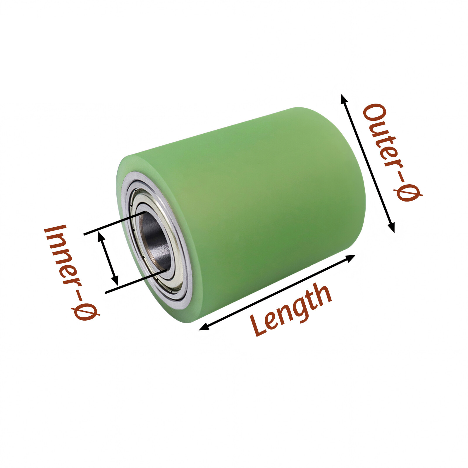 PU Polyurethane Pulley Roller With Two Bearing Guiding Wheel Flat - Foto 9