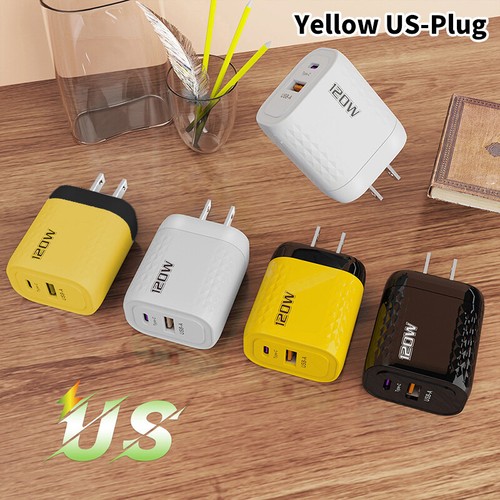 120W Type-C PD USB Charger For Iphone Android Phone Tablet USB-C Fast Charging - Zdjęcie 18 z 21