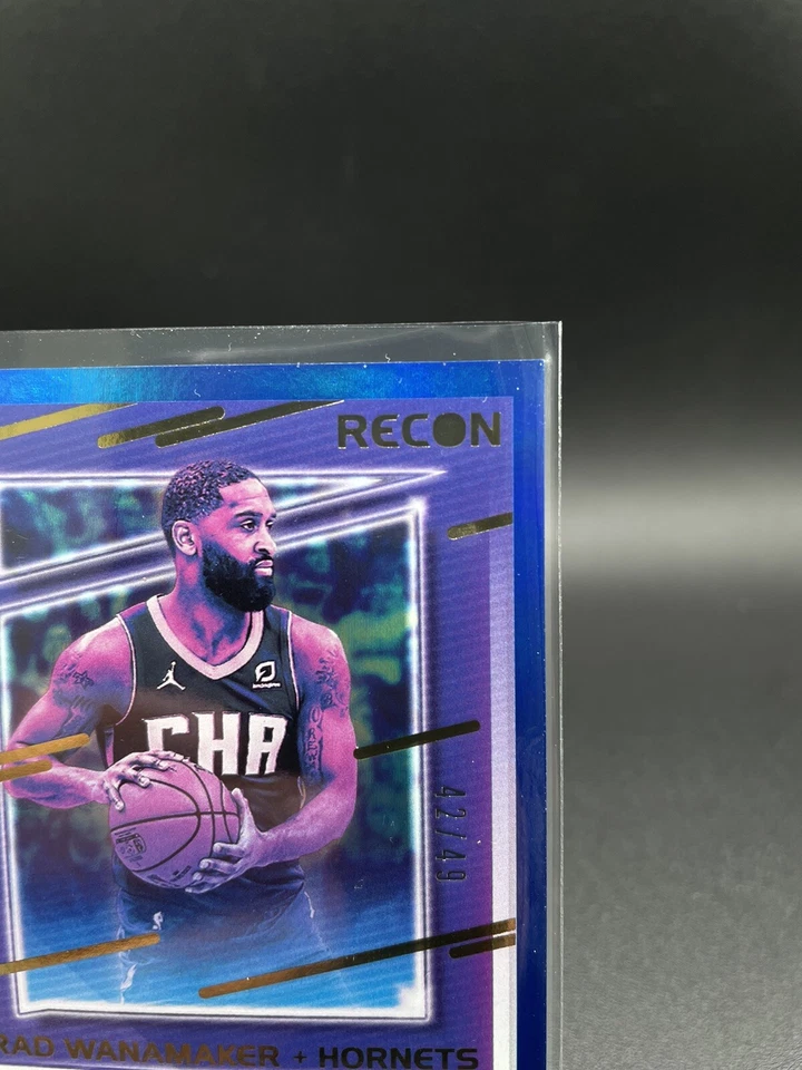 BRAD WANAMAKER 2020-21 Panini Recon Basketball BLUE FOIL SSP Auto Hornets /49 🔥 - Image 3 of 4