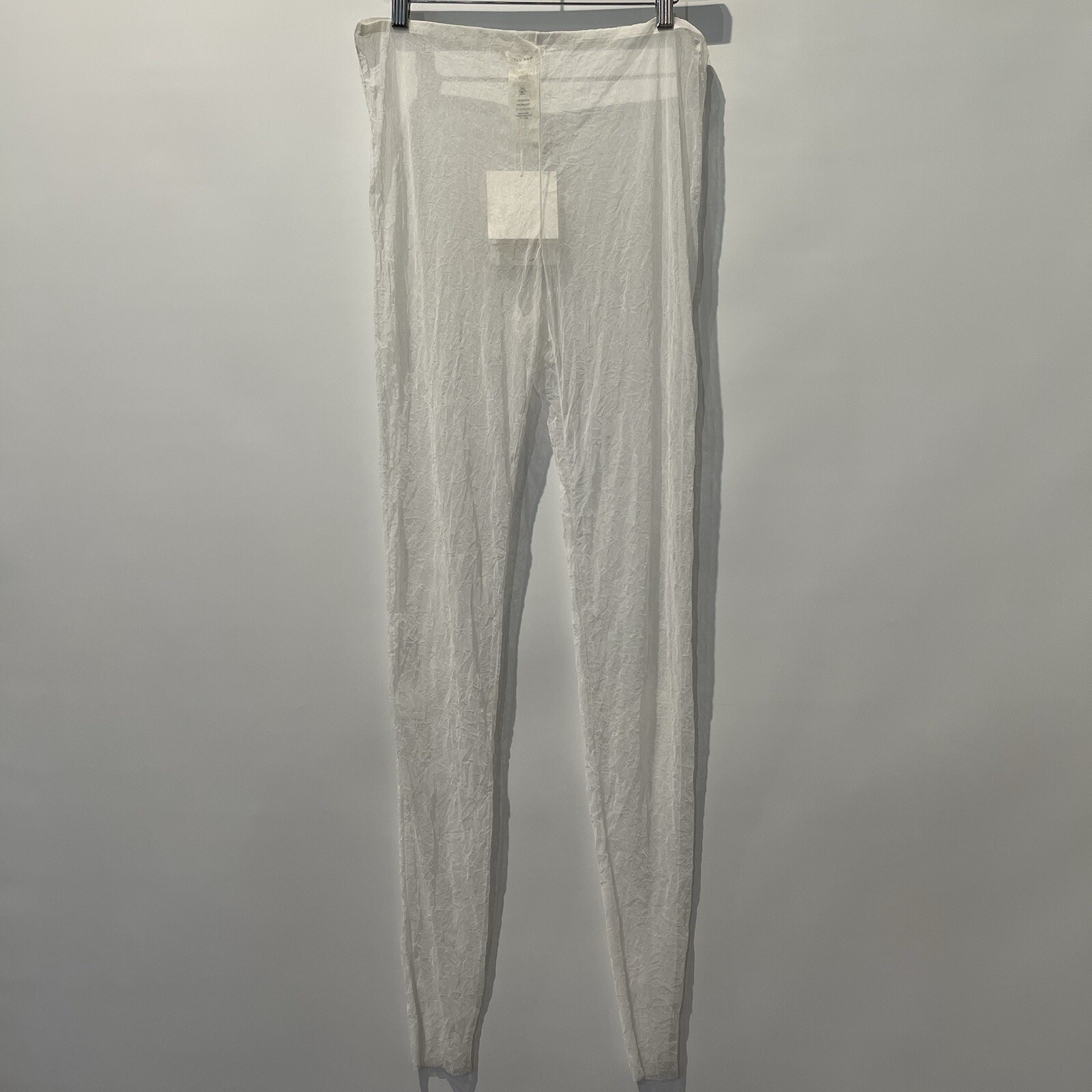 FILA Pantaloni donna The Row bianchi Ensley gamba skinny taglia L prezzo al pubblico 550 stile matrimonio