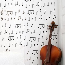 Musical Notes Wall Art Stencil - Reusable Stencils for Walls- DIY Home Decor