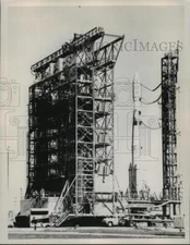 1968 Press Photo Rocket at Launch Pad
