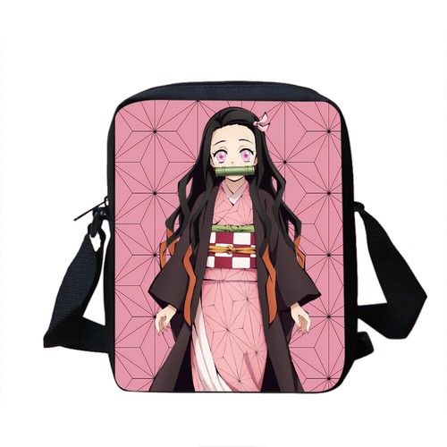 Demon Slayer Nezuko Kinder Mädchen Schule Rucksäcke Isoliert Lunch Bag Stiftetui Menge - Bild 14 von 19