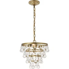 Chandelier Brass Pendant Light Fixture Kitchen Dining Room Ceiling Lighting 13"