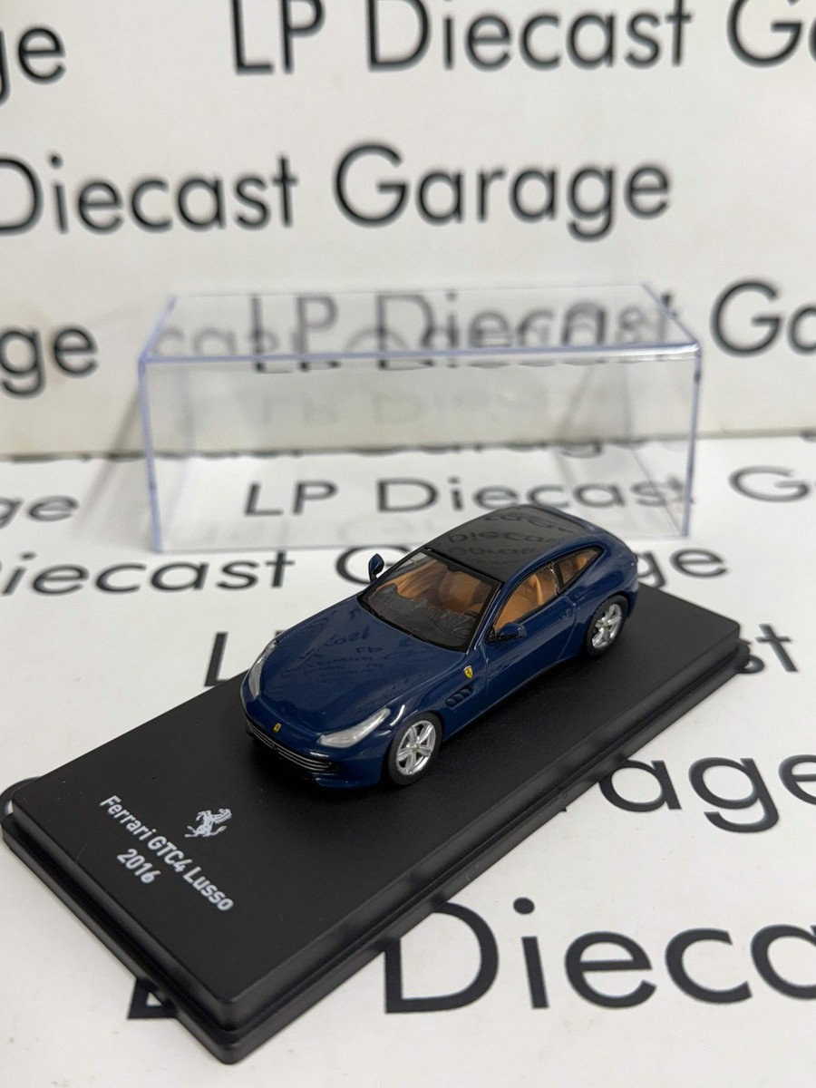 「Crazyade 」　Ferrari GTC4Lusso ミニカー EDICOLA 2016 Ferrari GTC4 Lusso Blue 1:64 Diecast w/ Display Case