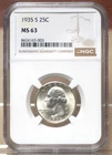 1935-S WASHINGTON QUARTER NGC MS63 163003