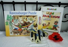 Janosch SET 3-tlg. Tigerente Thomas Glas 12 cm lg.+ Buch + Puzzle Ravensb. gepfl