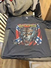 Vtg 90s King Of Cool Johnny's Wolf Survivors T Shirt XL USA Made Americas Best