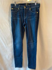 7 FOR ALL MANKIND The Ankle Skinny B Air  Dark Wash Jeans Women's, Size 27x28
