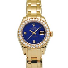 ROLEX Lady-Datejust Pearlmaster 69298 lapis lazuli/diamond WATCH 634463