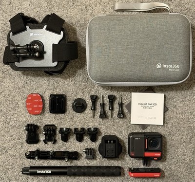 Action-Kamera | Insta360 ONE RS Bundle | Brustgurt, Tele-Selfiestick & Zubehör