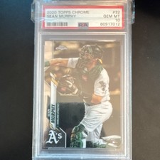 Topps 2020 Topps Chrome Sean Murphy Athletics Rookie Base Set Card #32 PSA 10