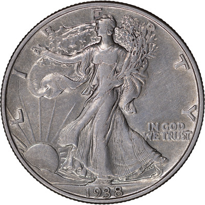 1938 50c Walking Liberty Half Dollar ~ XF Details