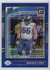 2024 Panini Donruss Optic Rated Rookie Blue Hyper Prizm Braden Fiske #210 5i3