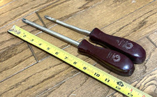 MATCO Tools #3 #4 Large Screwdriver Set Maroon Handle Phillips Tip Blade Lot VTG