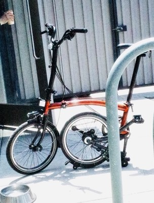 Brompton Black Edition H-Handlebar 6 Speed Flame Lacquer Folding Bike and Extras