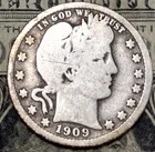 1909-D Barber Quarter