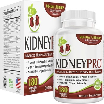 Kidney-PRO | 3-Month Supply with 21 Kidney Health Supplements | All-in-1 Blen...
