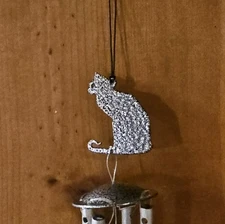 NEW 12" x 2" Cat Silvery Bells by Jacob's Musical Chimes - 4 Pipes 