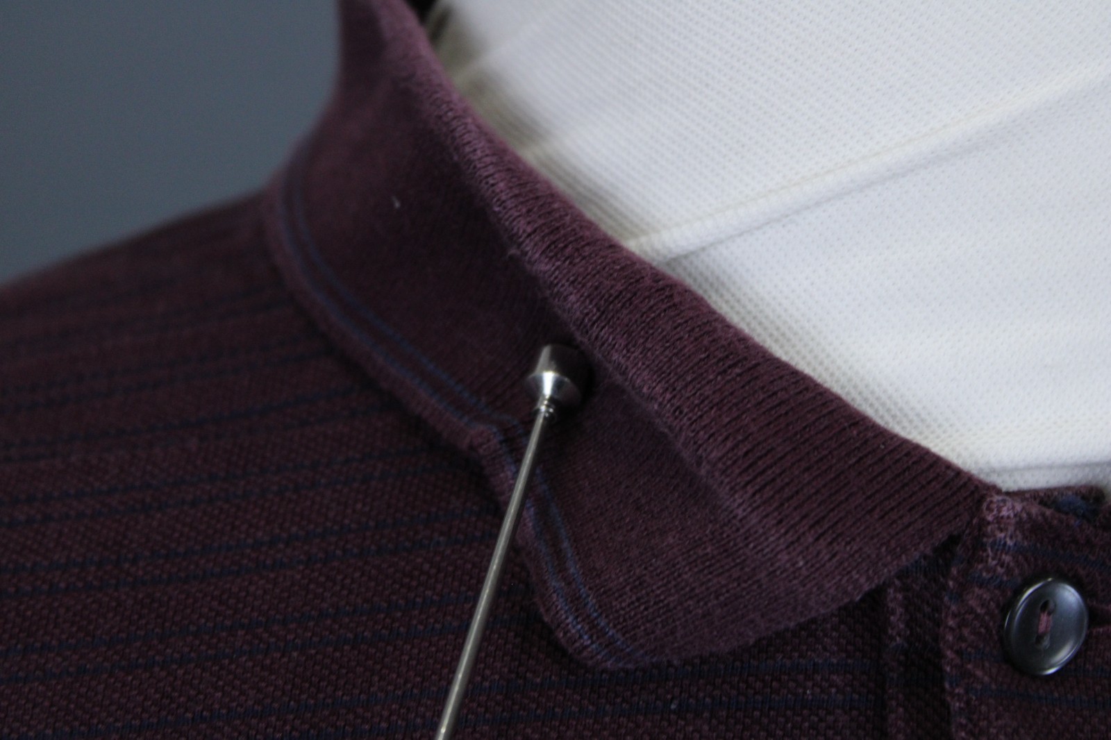 Lacoste Burgundy Striped Cotton Regular Long Sleeve Popover Polo Shirt Size 6 thumbnail 13