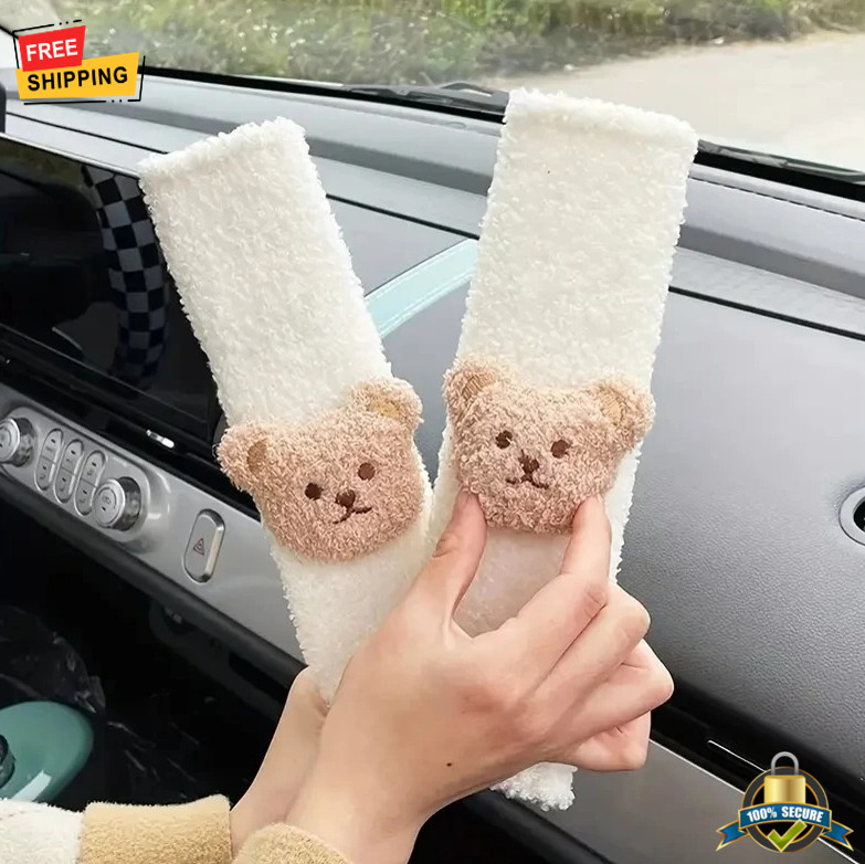 2 Pcs Cute Car Seat Belt Cover Soft Shoulder Neck Protector Comfortable Pads