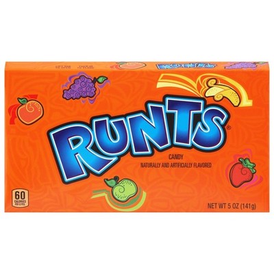 6x Wonka Runts Original Fruit Flavored Hard Candy Theater Box 5oz