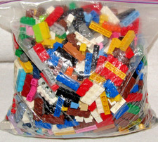 LEGO 2lb 1oz 1X4 1X3 Brick Piece Lot Bulk Multicolor MOC City Building