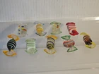 Vintage Murano Tone Blown Glass Art Glass Candy Pieces Lot of 14