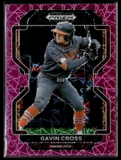 2022 Panini Prizm Draft Picks Neon Pink Velocity Prizm Gavin Cross Virginia Tech