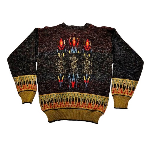 Zeppelin Sweater Adult Small Geometric Vintage Retro Cozy Cottagecore Indie Boho
