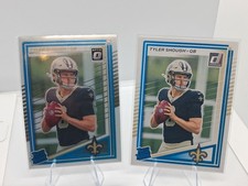 2025 Donruss Optic Tyler Shough Rated Rookie #223 W/ Donruss RC #304 Saints 