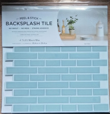 INHOME SEA GLASS BACKSPLASH TILES PEEL AND STICK NH2361 PACK OF 4 TILES 10x10
