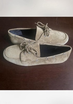 Women s VINCE Marin Suede Boat Loafers In olive, Size 9.5, Very Clean