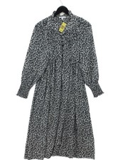 Topshop Shirt Midi Dress UK6 in Black