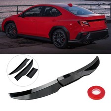 Rear Roof Trunk Spoiler Tail Wing Lip Glossy Blk Adjustable For Subaru Wrx Sti
