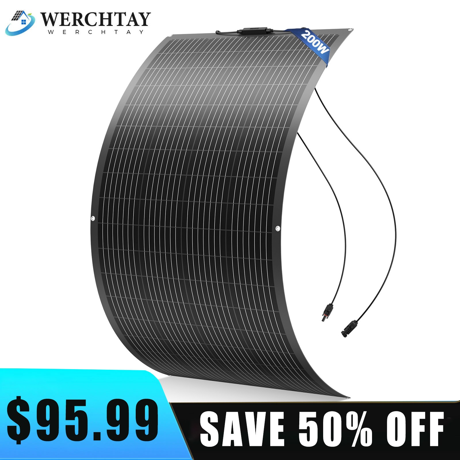 400W Flexible Solar Panel Mono 12V Portable Power Camping Home RV Battery Charge
