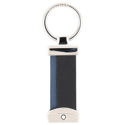 Montblanc Leather Goods Meisterstück Schlüsselanhänger Stripes Black-Light Blue