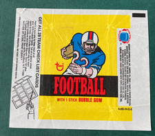 1976 (1) Football Wax Pack Wrapper Vintage Walter Payton Rookie Year FREE SHIP