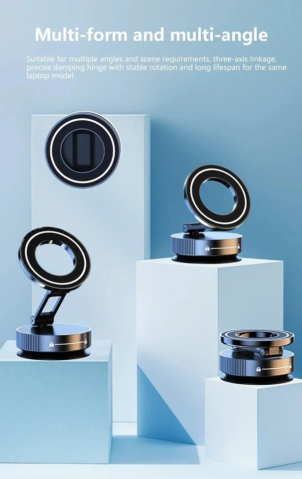 Магнитный держатель для телефона Xiaomi складная автомобильная подставка 360° для автомобиля, стола и дома - Изображение 4 из 4