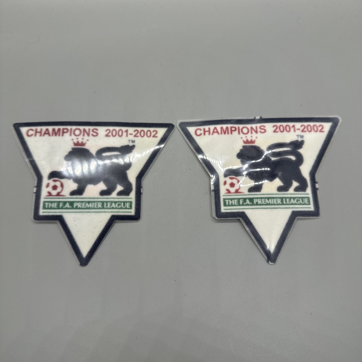 2001/2002 England Premier League champions Patch Badge Felt Player