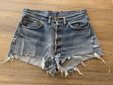 Vintage 1960s 1970s Big E Cut off denim Shorts 30