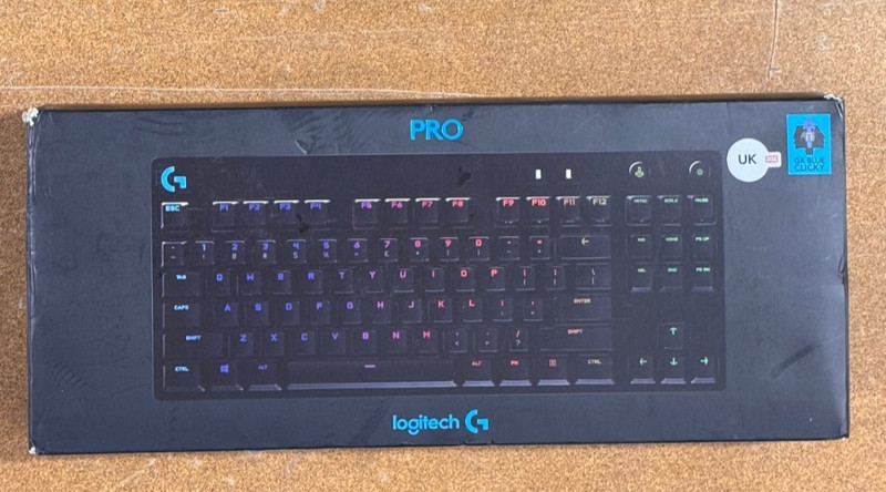 Logitech G Pro PORTABLE MECHANICAL GAMING KEYBOARD GX BLUE CLICKY KEYS - NEW