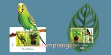 Indonesia 2025 Flora and Fauna Parrot Leaf Odd Shape